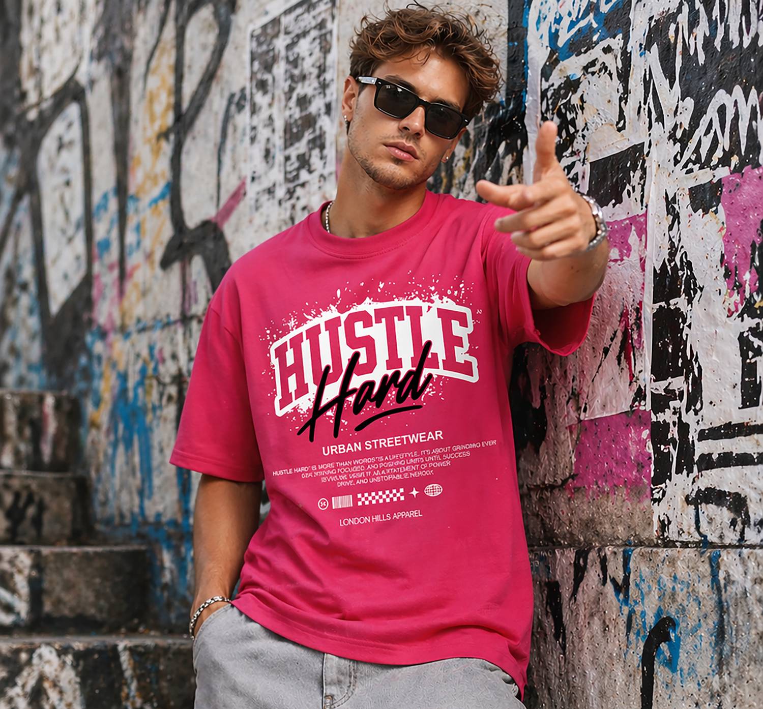 Creation London Hills Pink T-Shirt - Image 5