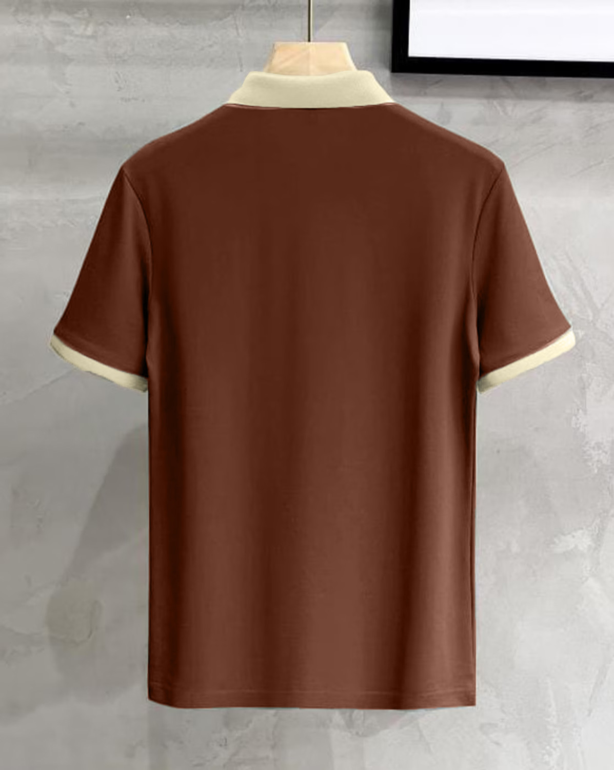 Image of JUST ROAR Colorblock Men Polo Neck Multicolor T-Shirt