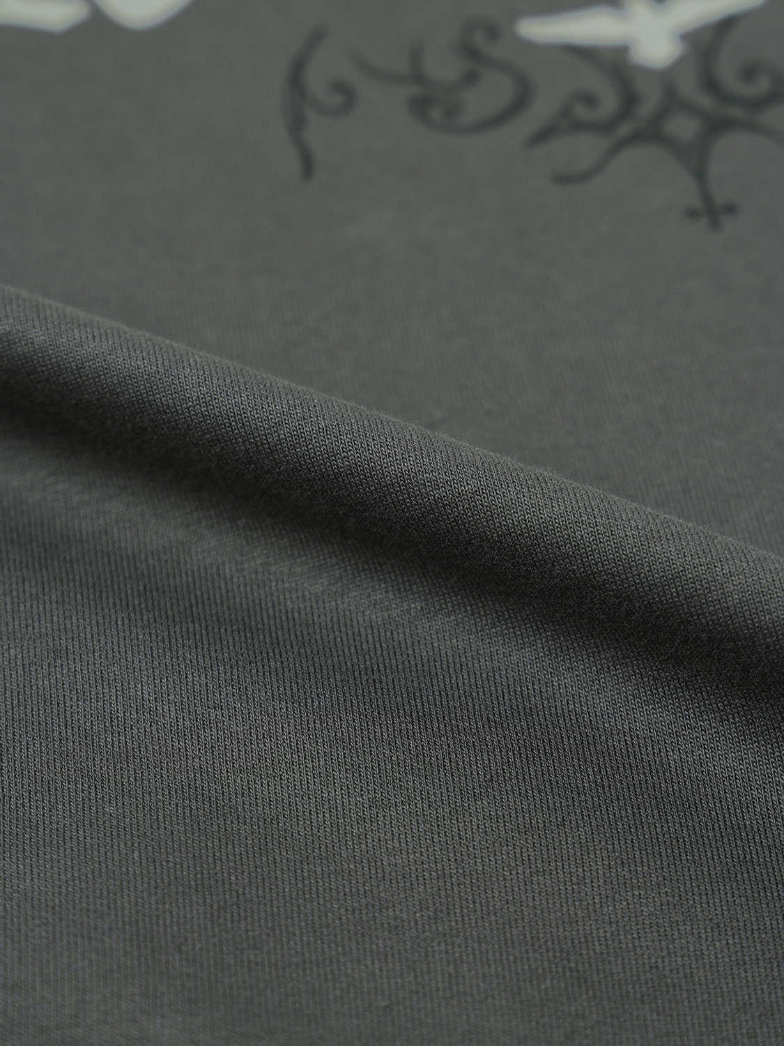 Image of The Souled Store Graphic Print Men Round Neck Grey T-Shirt
