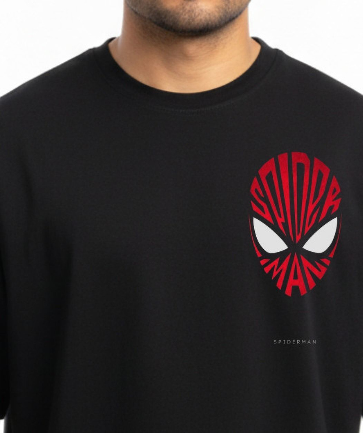 Image of TRANZMOG Printed Men Round Neck Black T-Shirt