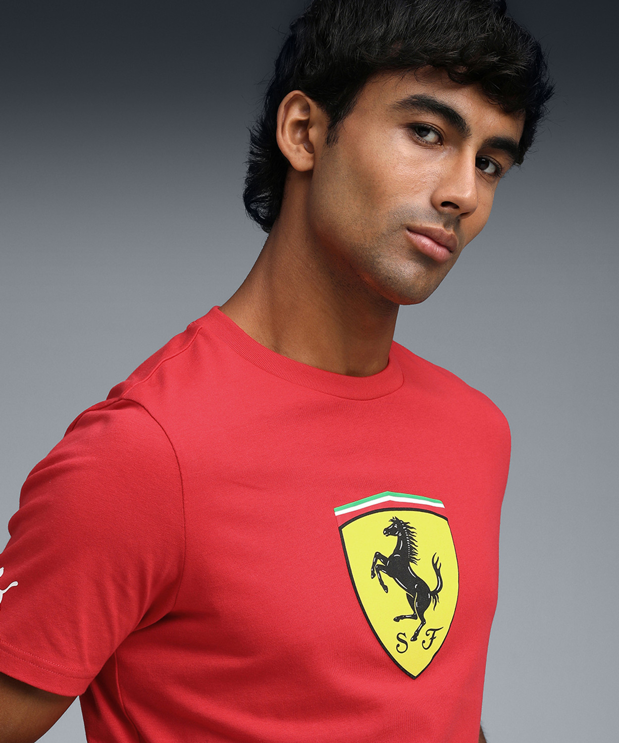 Image of PUMA Printed Men Round Neck Red T-Shirt