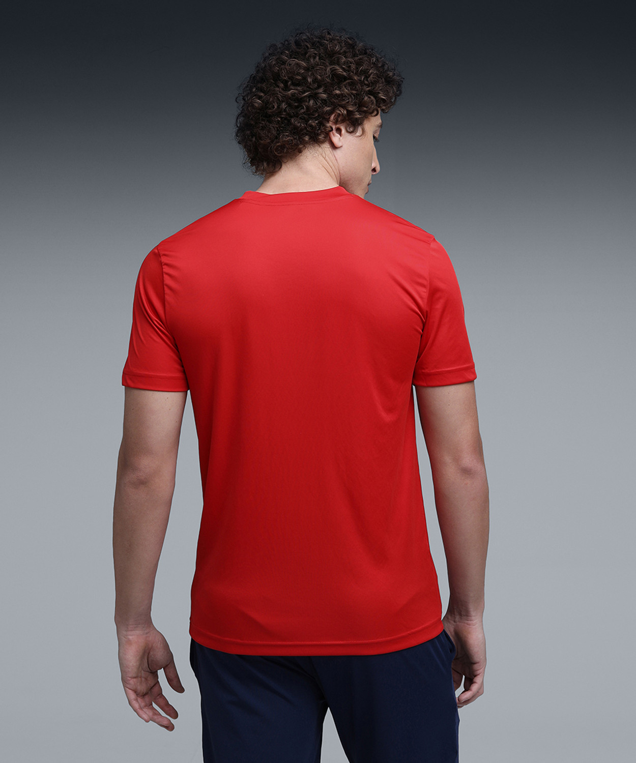 Image of PUMA Solid Men Crew Neck Red T-Shirt