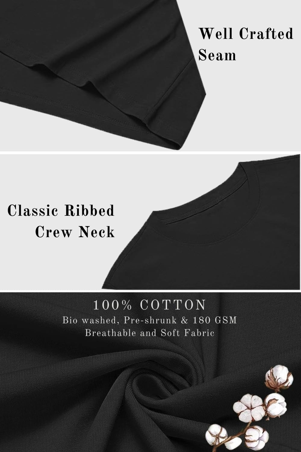 Image of Shvet Solid Men Round Neck Black T-Shirt