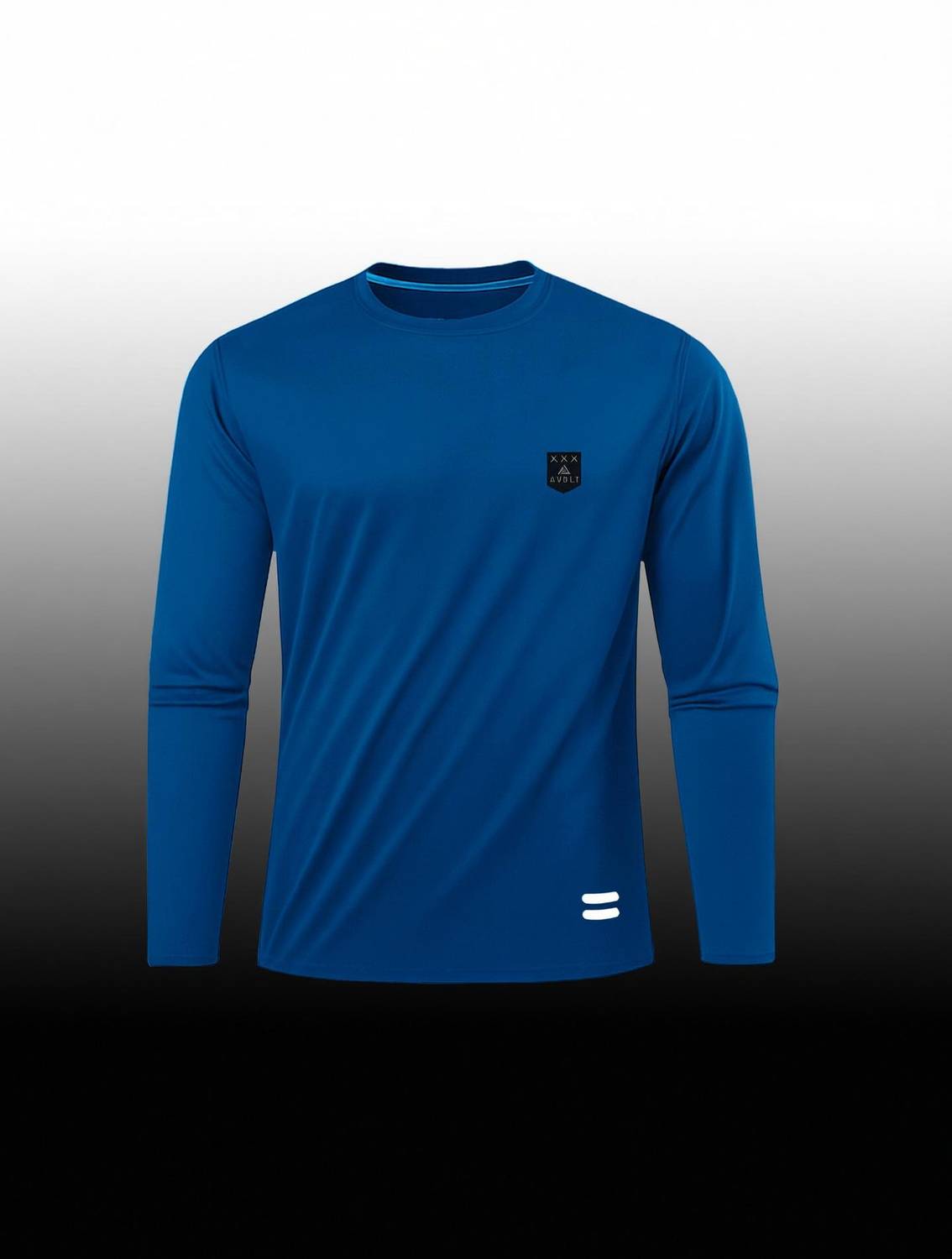AVOLT Self Design Men Round Neck Blue T-Shirt