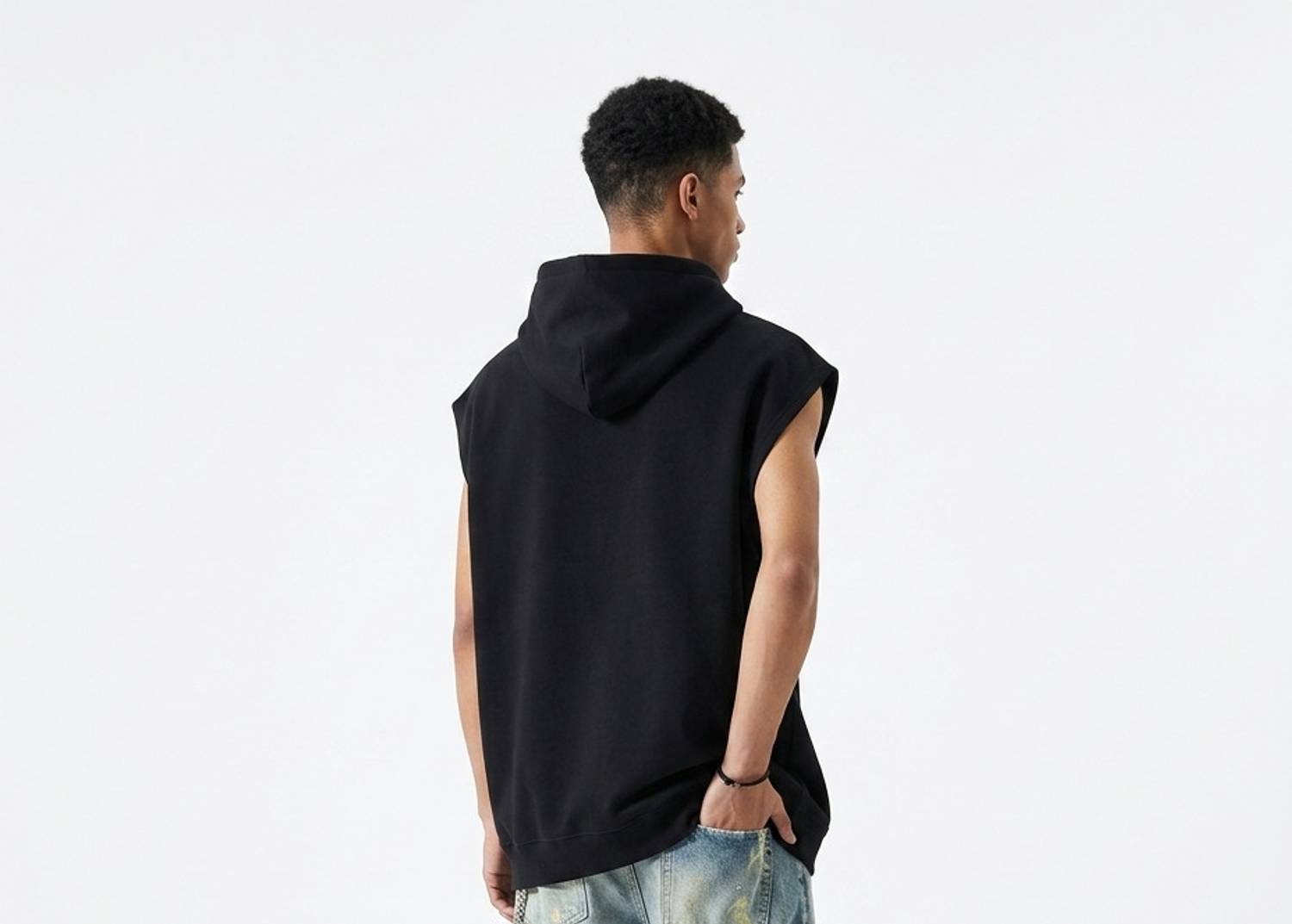 SDnet Solid Men High Neck Black T-Shirt - Image 2