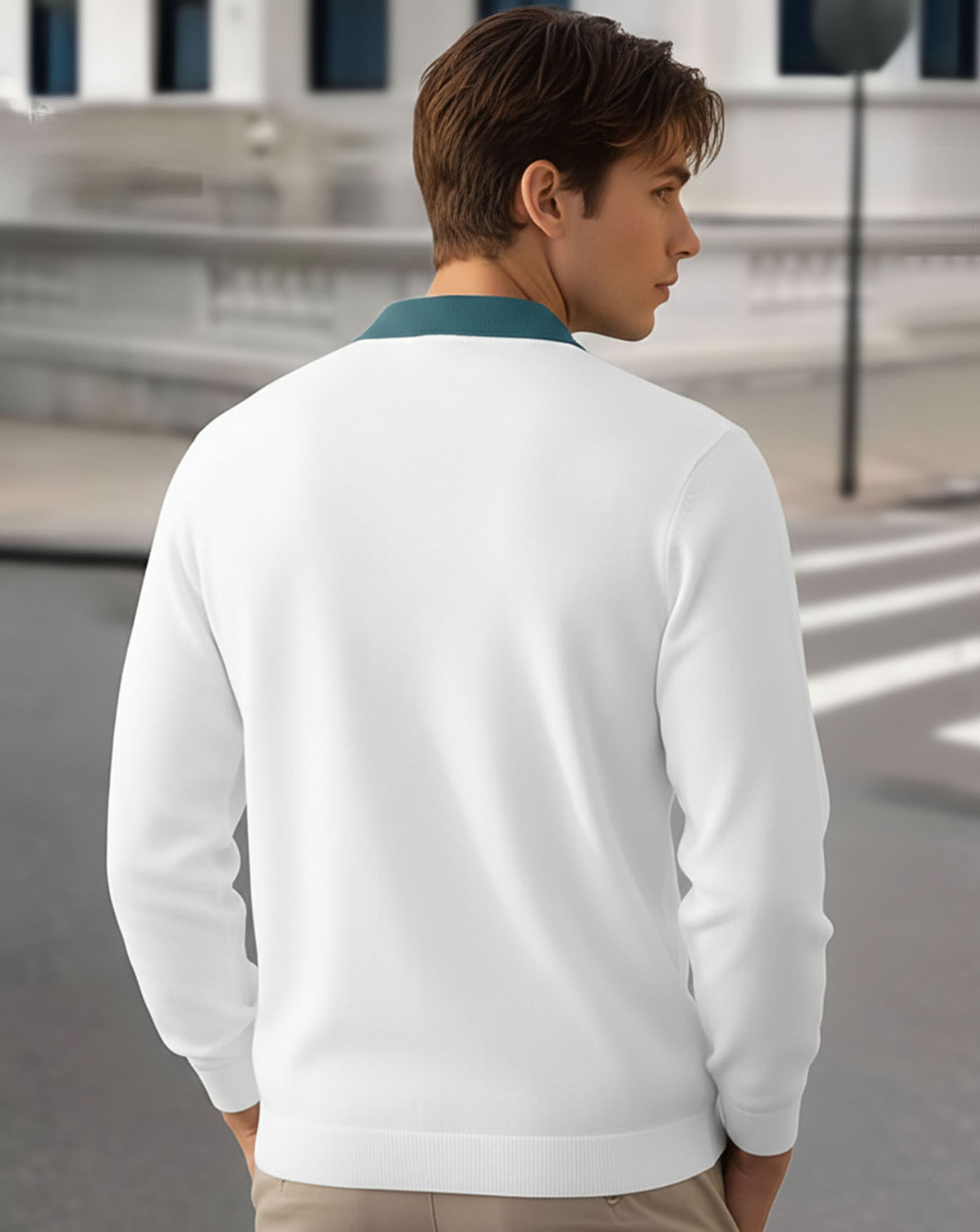 Image of AUSK Full Sleeve Striped Men Sweatshirt