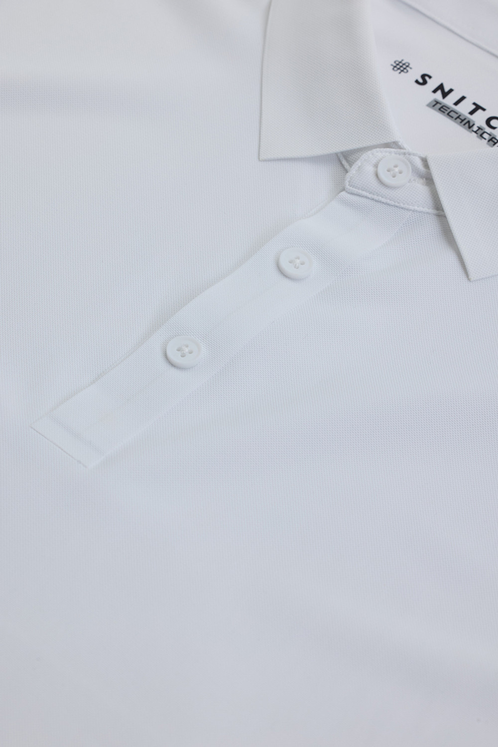 Image of Snitch Solid Men Polo Neck White T-Shirt