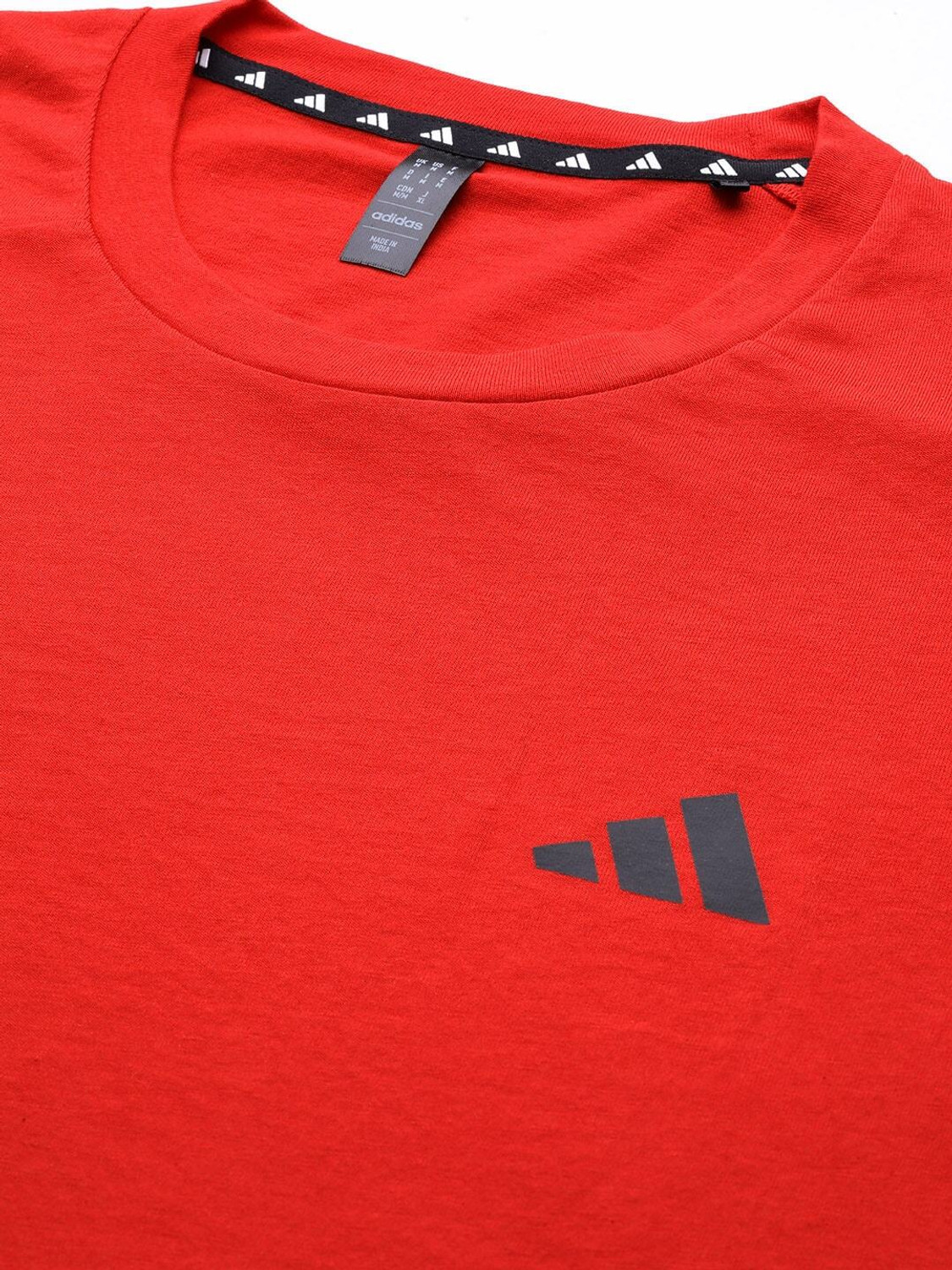Image of ADIDAS TR-ES PRIME T Men Printed Round Neck Polyester Red T-Shirt