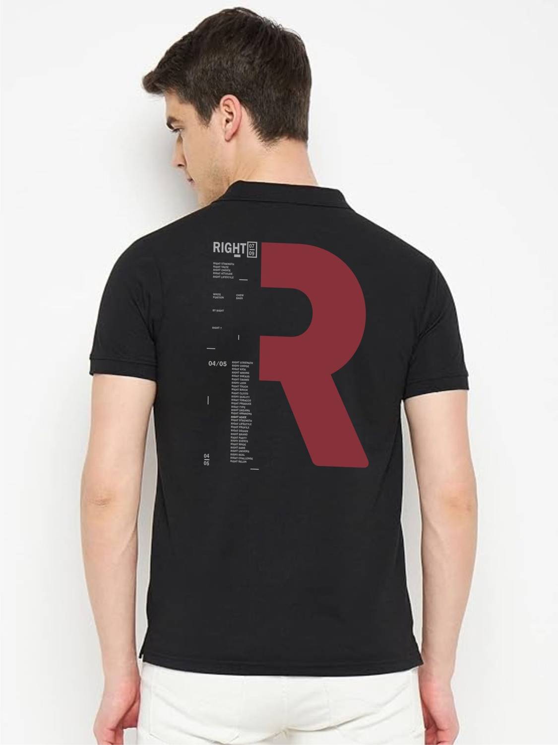 Polo Plus Men Printed Round Neck Polycotton Black T-Shirt