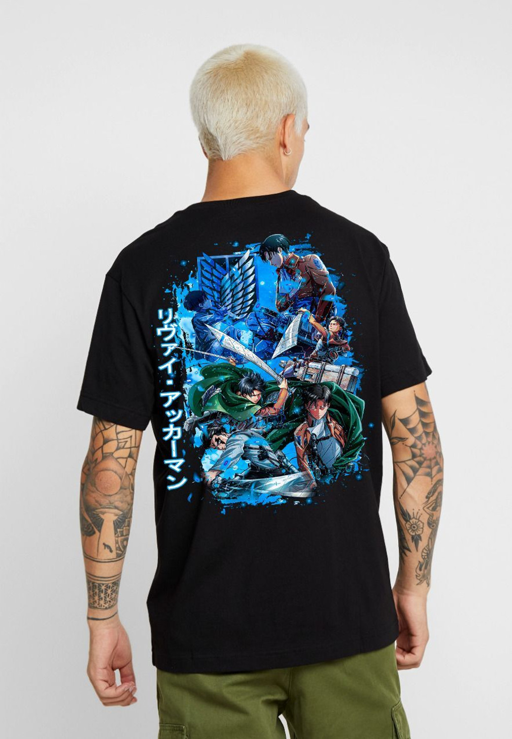 Image of Lolgallery Printed Men Round Neck Black T-Shirt