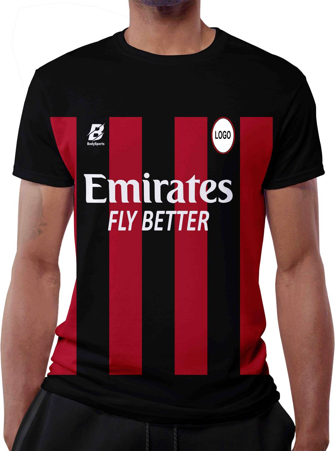 Bodysports.co Men Black Round Neck T-Shirt - Image 3
