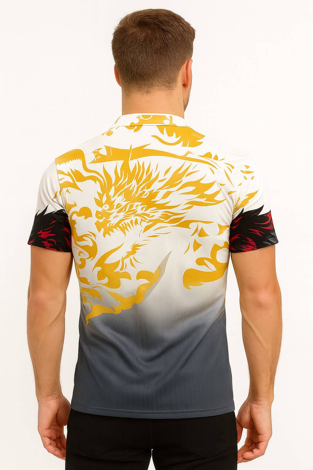 iLyk Animal Print Men Polo Neck Multicolor T-Shirt