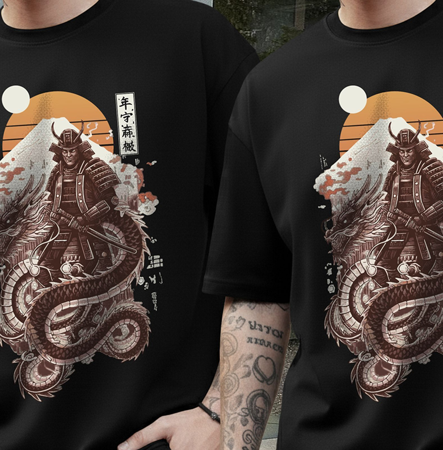 Image of TRIPR Typography Men Round Neck Black T-Shirt