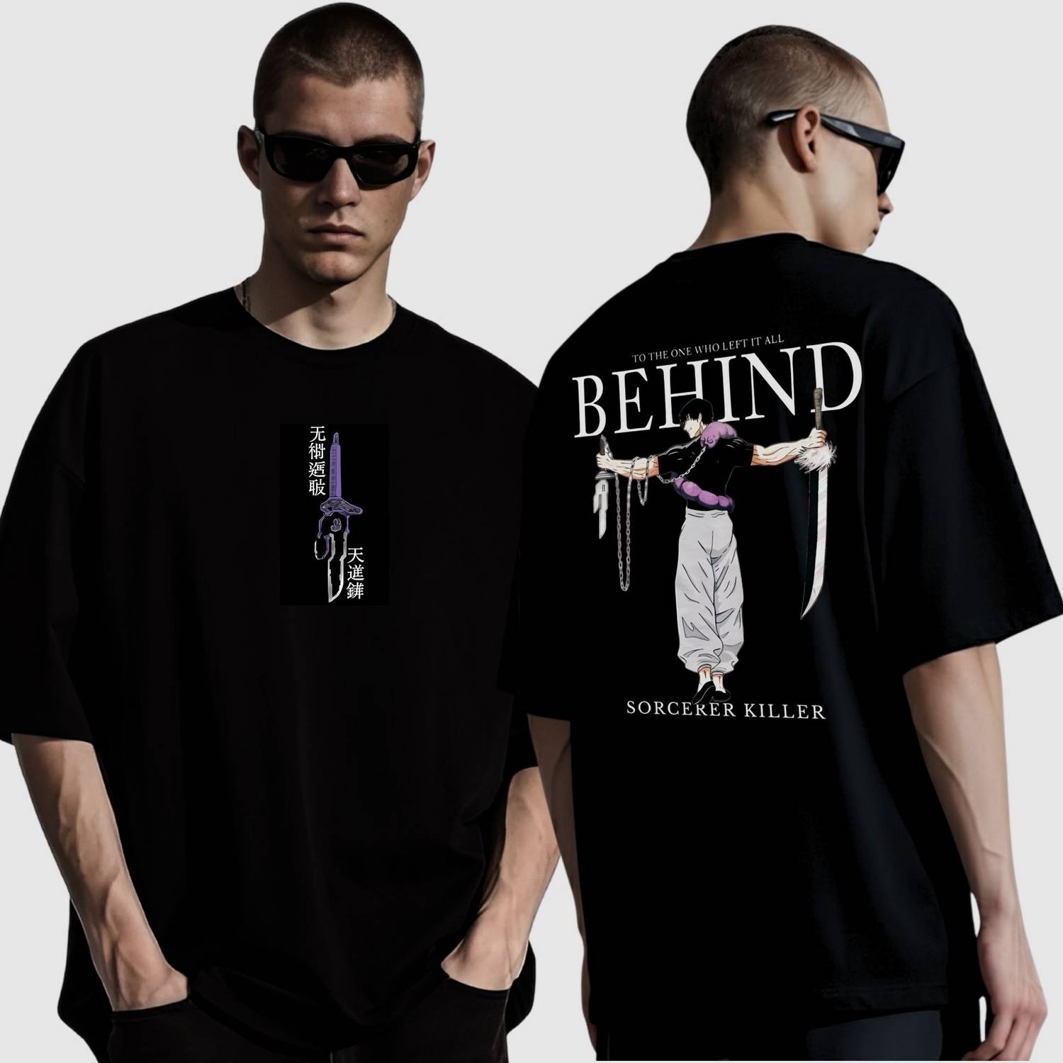 the rich state Men Round Neck Black Graphic Print T-Shirt - Image 4