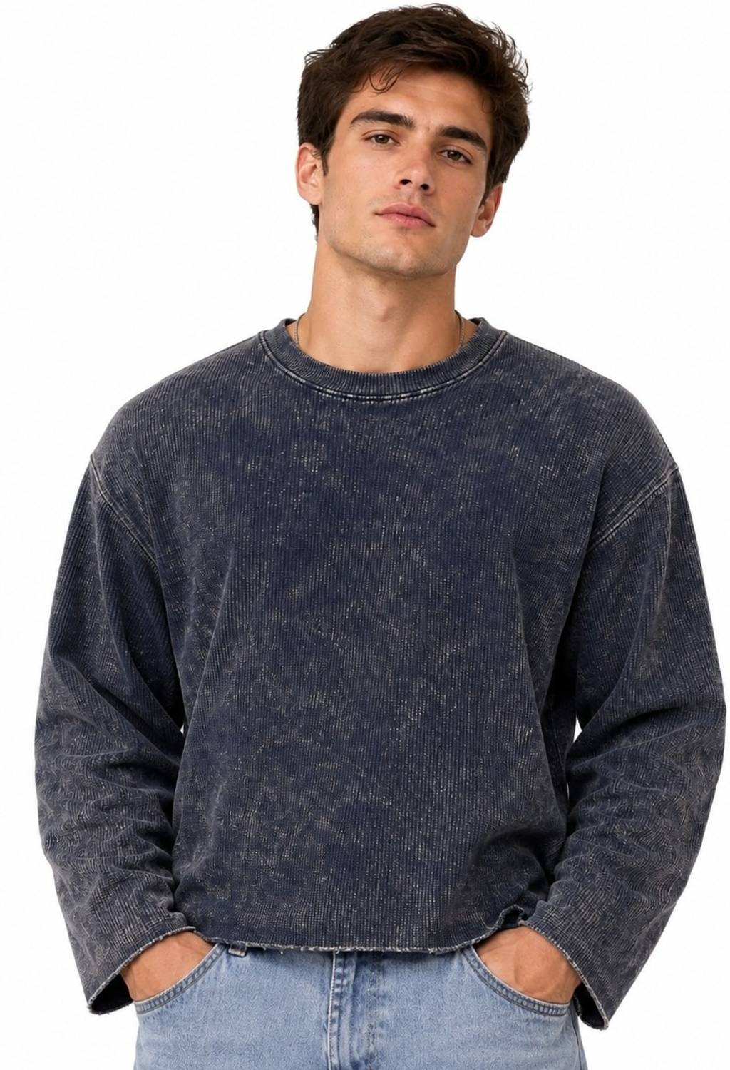 VG SPORT Men Navy Blue T-Shirt
