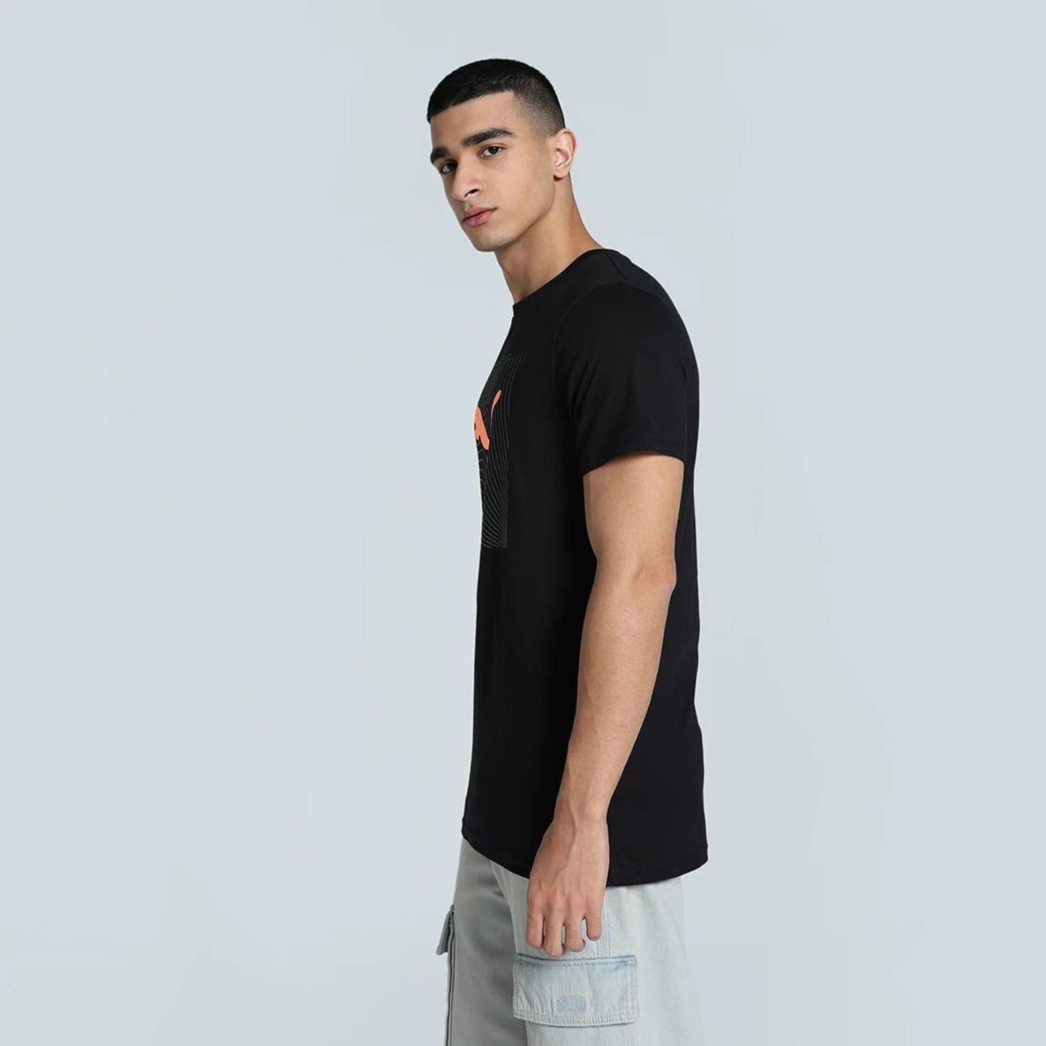 PUMA Graphic Print Men Crew Neck Black T-Shirt - Image 2