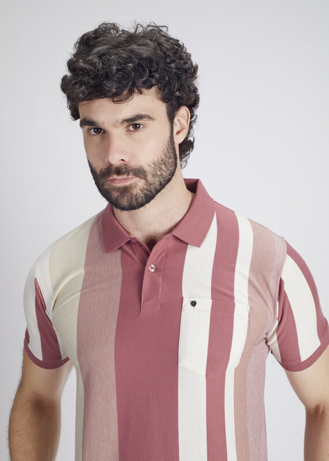 Image of PRORIDERS Striped Men Polo Neck Multicolor T-Shirt