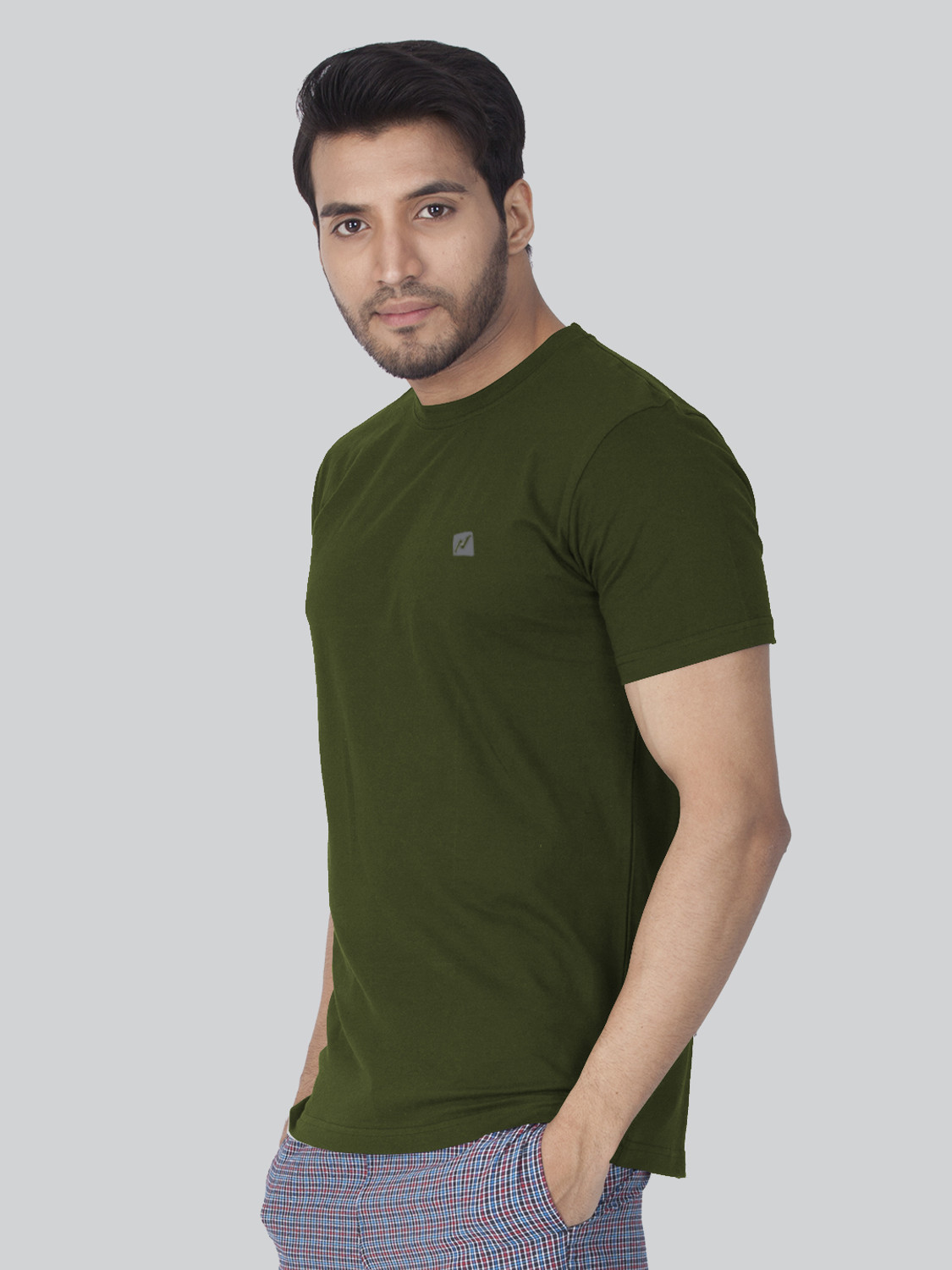Image of Lux Nitro Solid Men Round Neck Multicolor T-Shirt