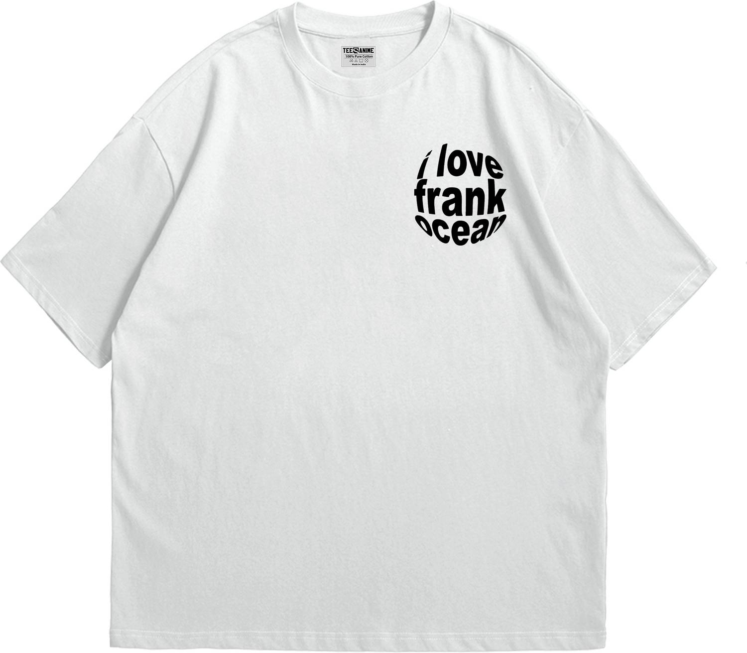 DRIPBAE Men White Round Neck T-Shirt - Image 3