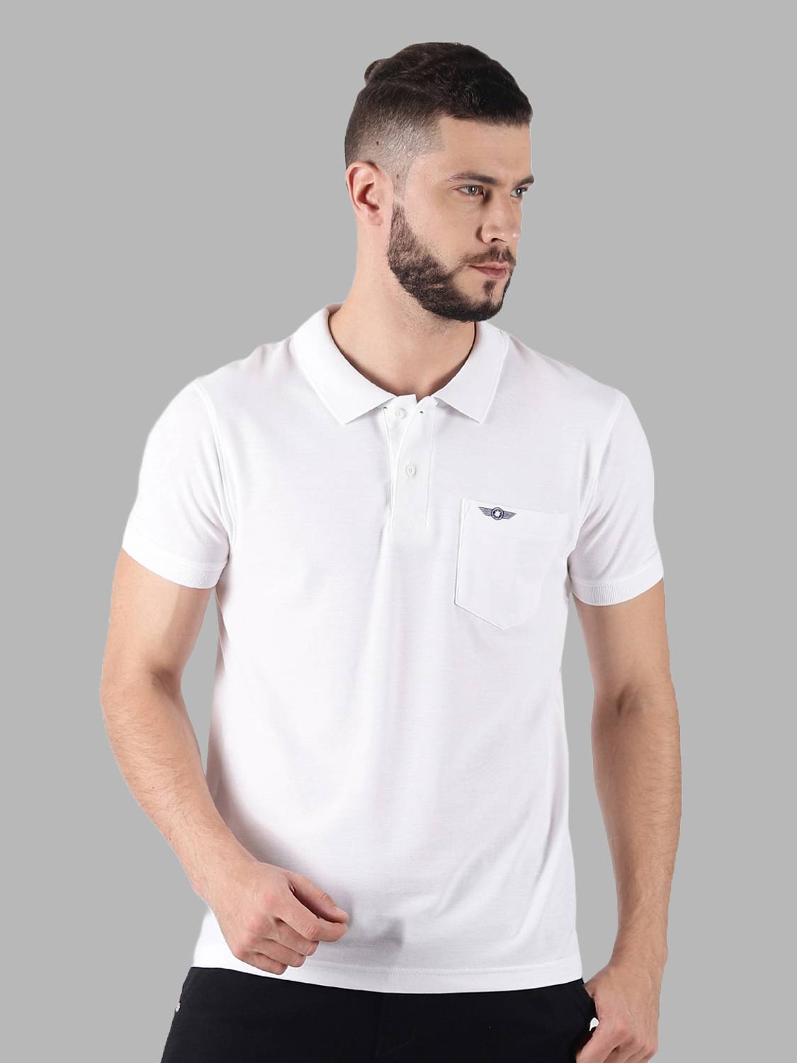 Force NXT Super Combed Cotton Collared Men Solid Polo Neck Pure C