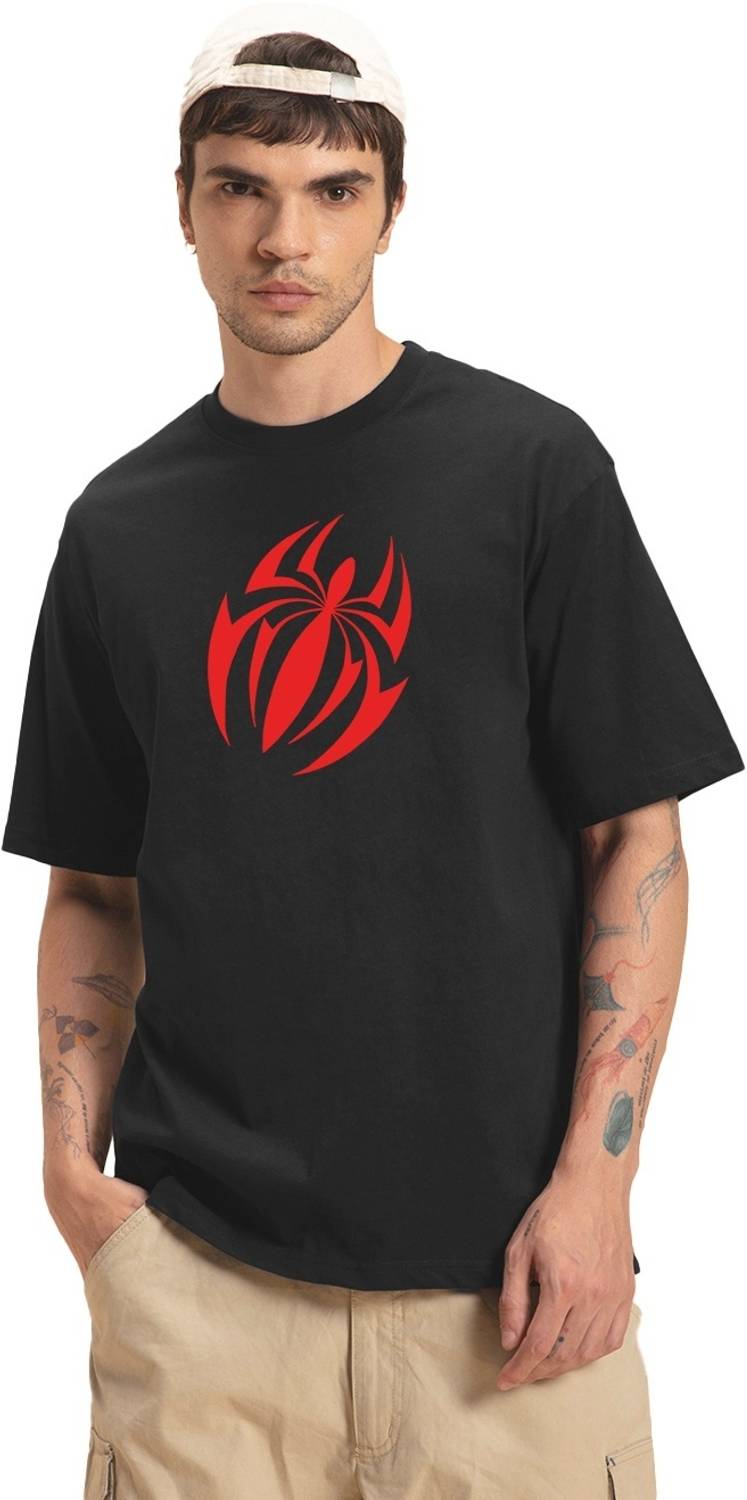 BEWAKOOF Black Graphic Print Men Round Neck T-Shirt - Image 2
