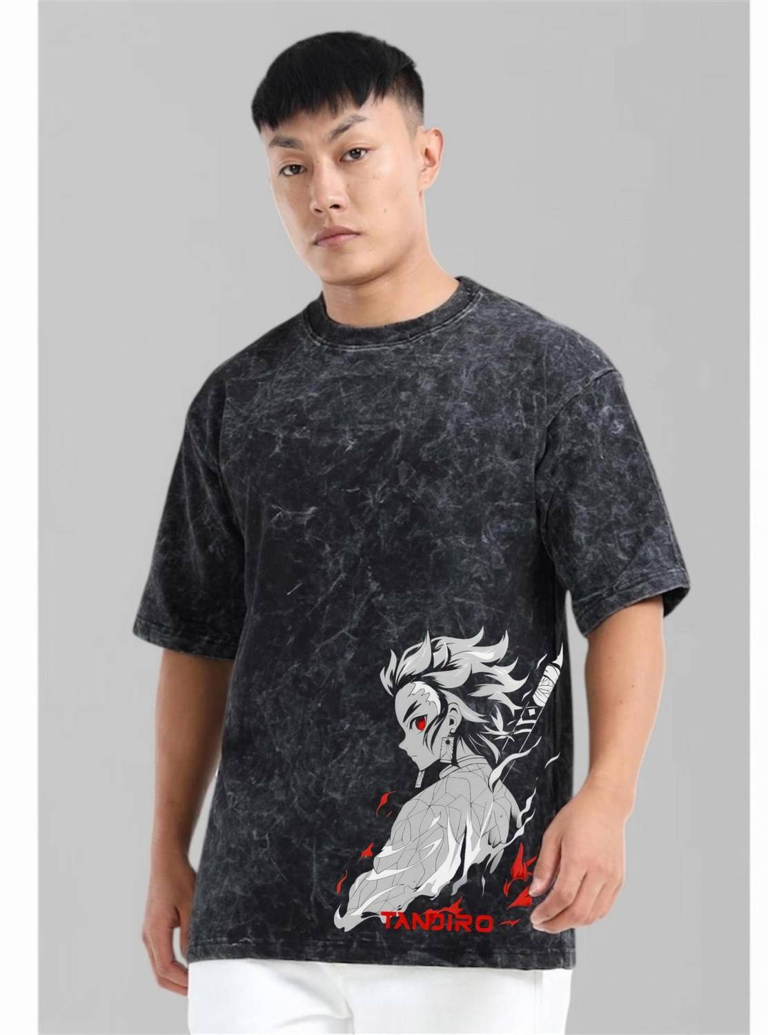 R Y Traders Printed Men Round Neck Black T-Shirt