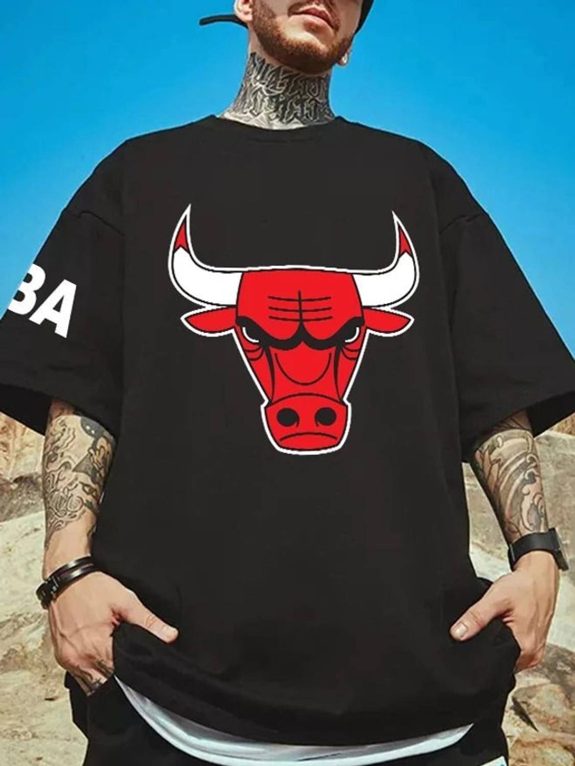 Benny Brooks Printed Men Round Neck Black T-Shirt