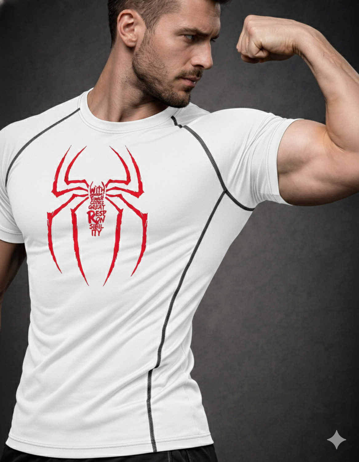 Image of Krd Printed Men Round Neck White T-Shirt