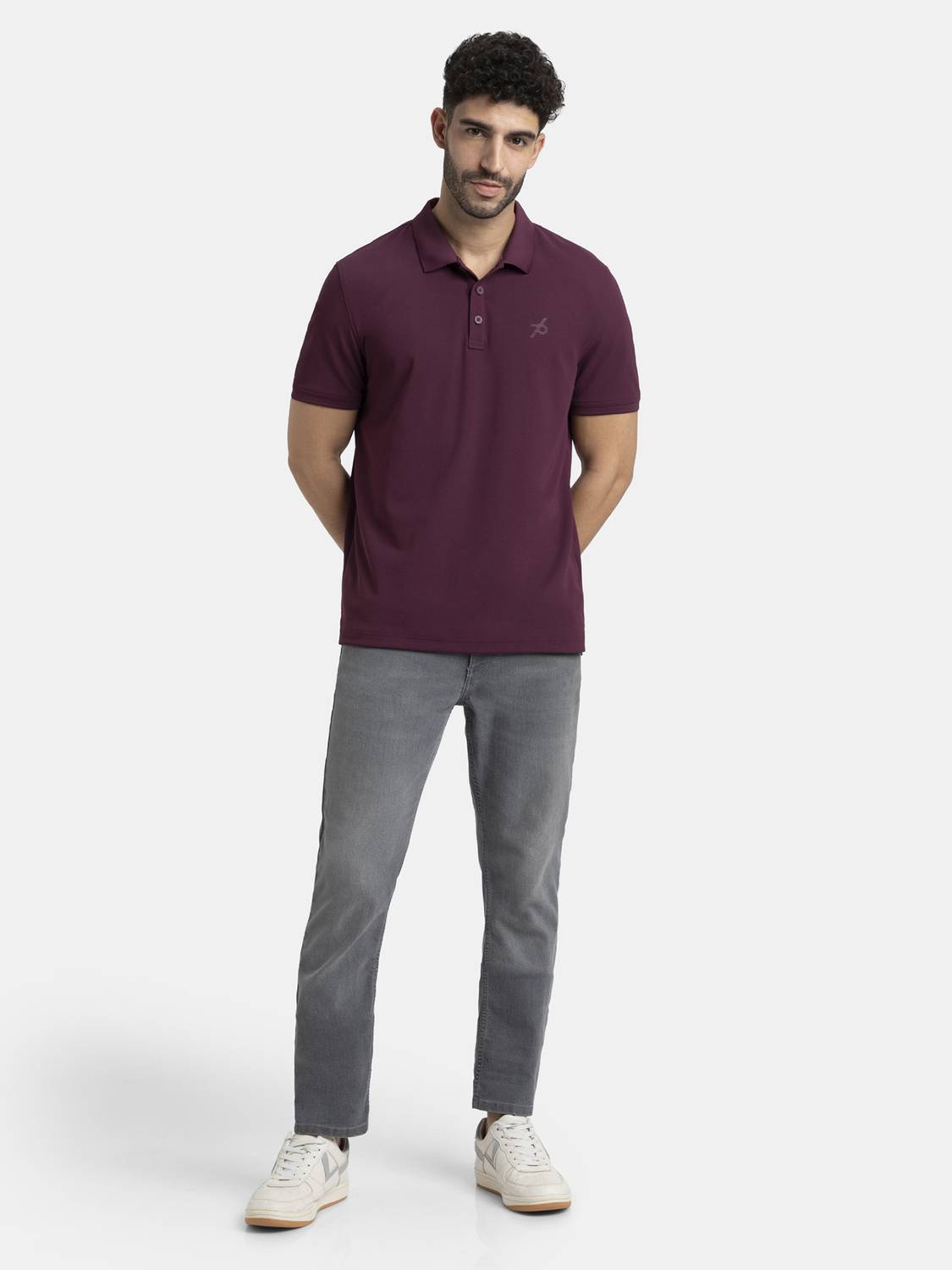 Jockey Men's Polo Neck Solid Brown T-Shirt - Image 4