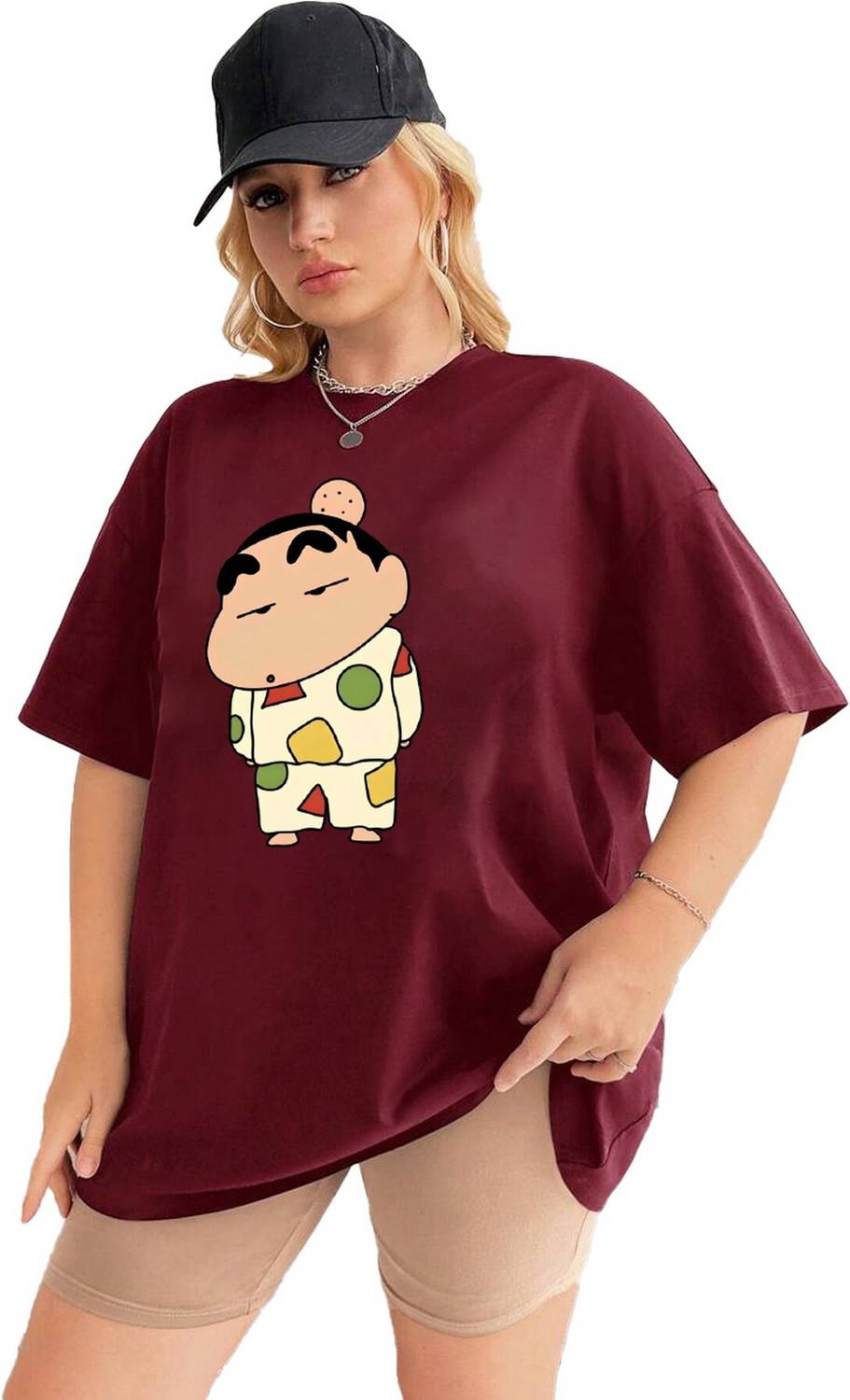 BELTLY Graphic Print Women Round Neck Maroon T-Shirt