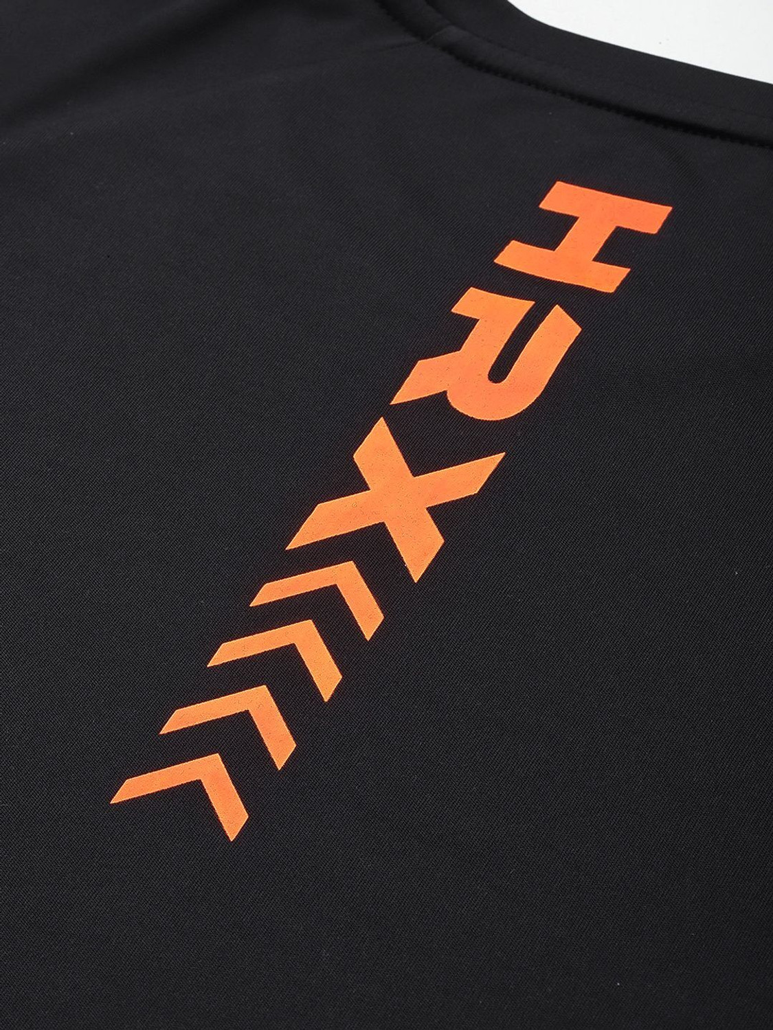 Image of HRX by Hrithik Roshan Printed Women Round Neck Black T-Shirt