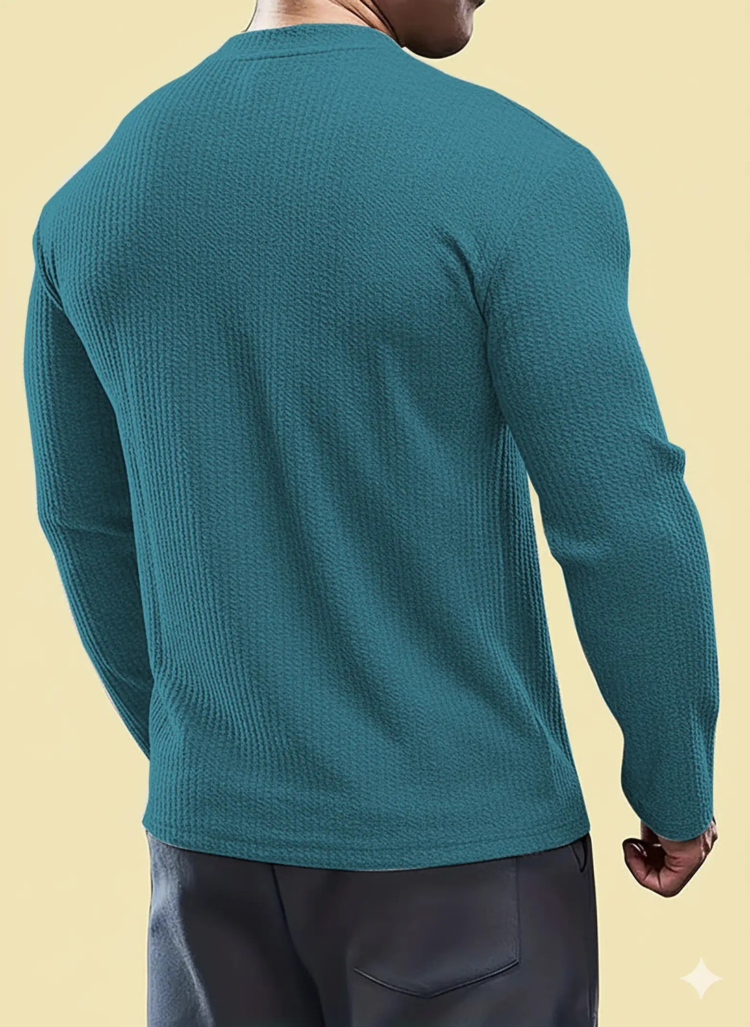 Image of ASAYATI Self Design Men Round Neck Grey, Light Blue T-Shirt
