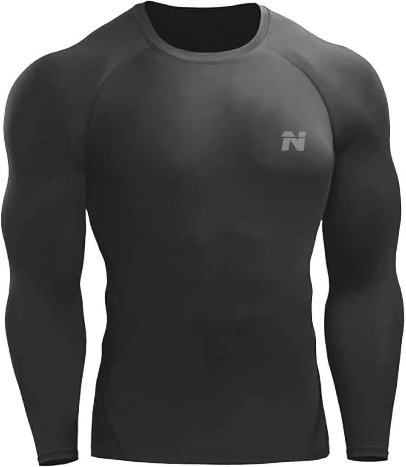 NINQ Solid Men Round Neck Black T-Shirt - Image 3
