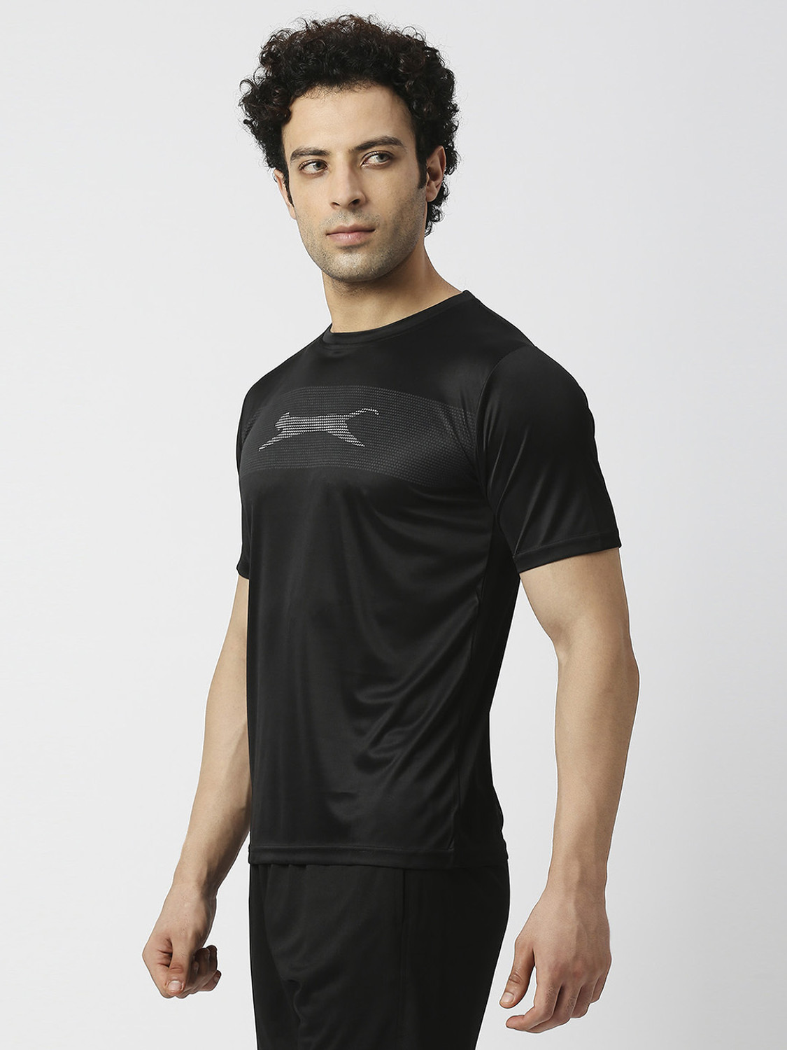 Image of BLACK PANTHER Printed Men Round Neck Black T-Shirt