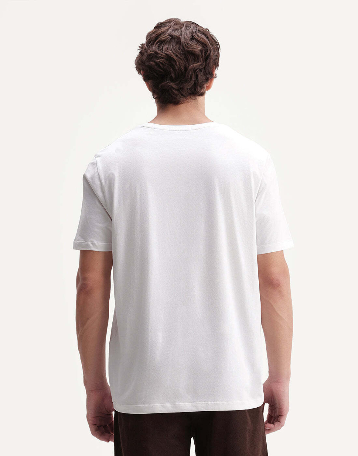 Image of RARE RABBIT Solid Men Crew Neck White T-Shirt