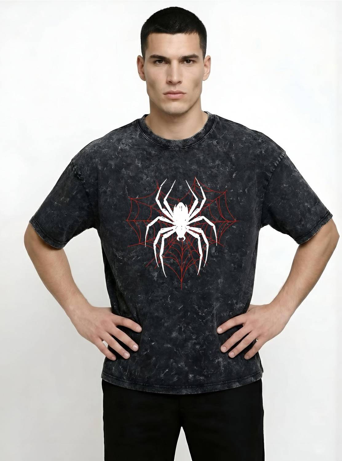 SKRATS Men Black Printed Round Neck T-Shirt - Image 1