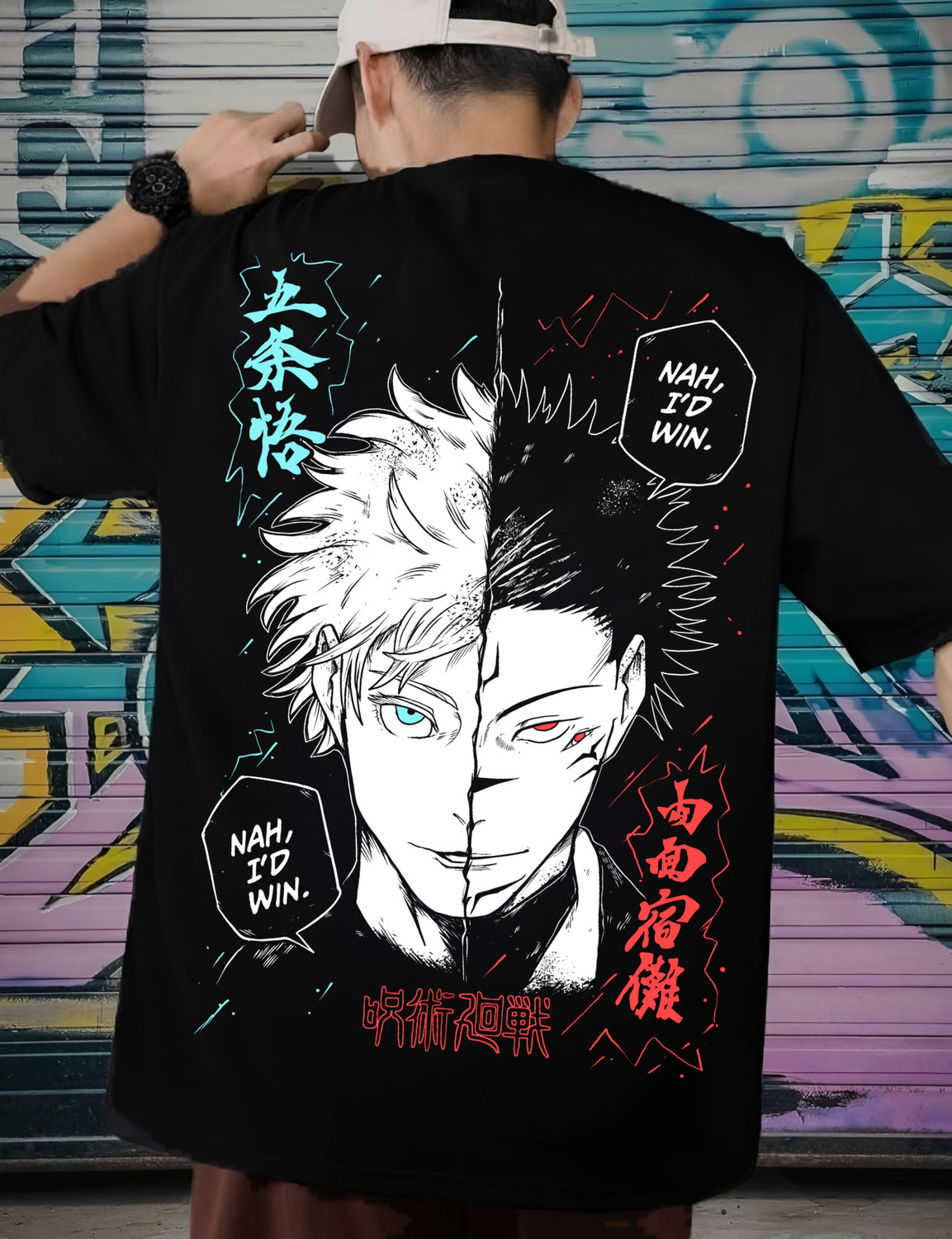 Image of Wayup Graphic Print Men Round Neck Black T-Shirt