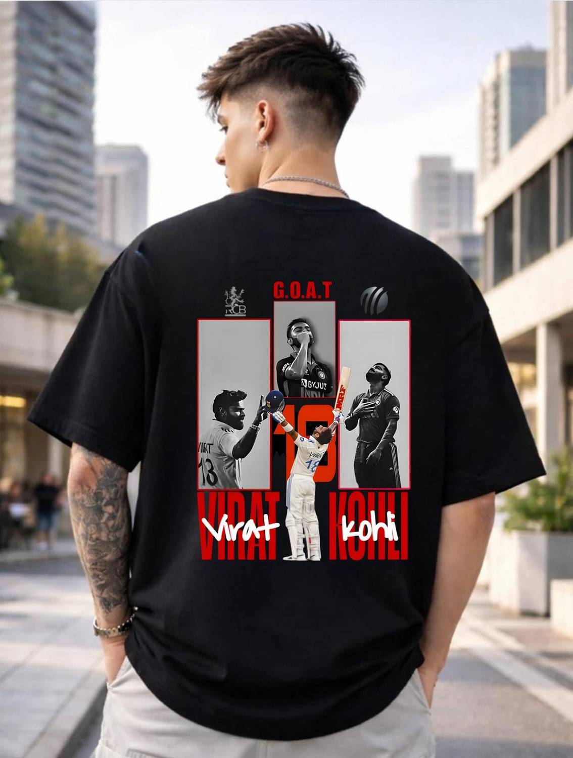 Bawrii Men Black Racerback T-Shirt - Image 1