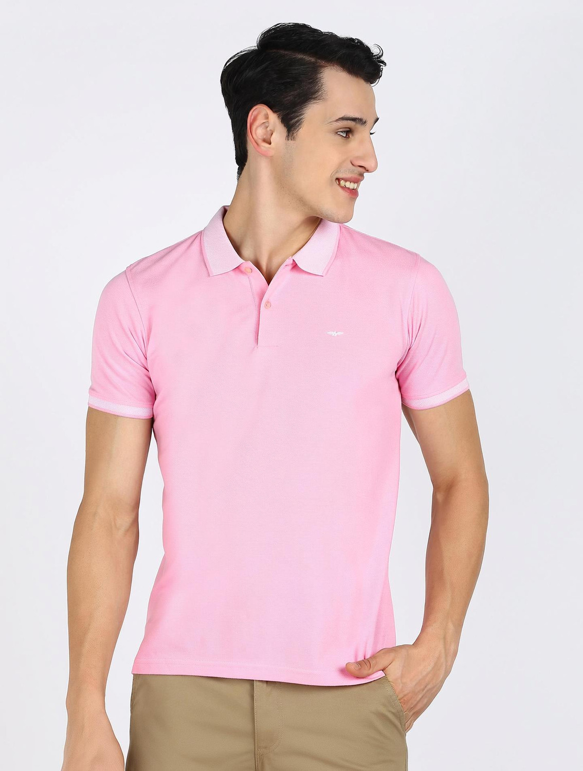 Image of PARK AVENUE Solid Men Polo Neck Red T-Shirt