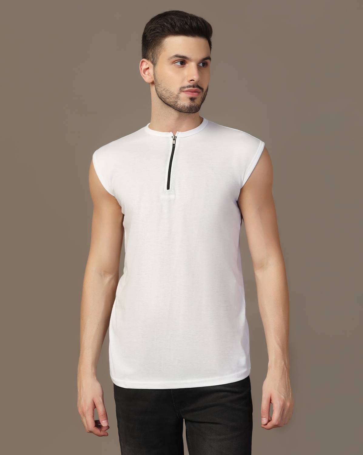 BEYOU FASHION Solid Men Round Neck White T-Shirt