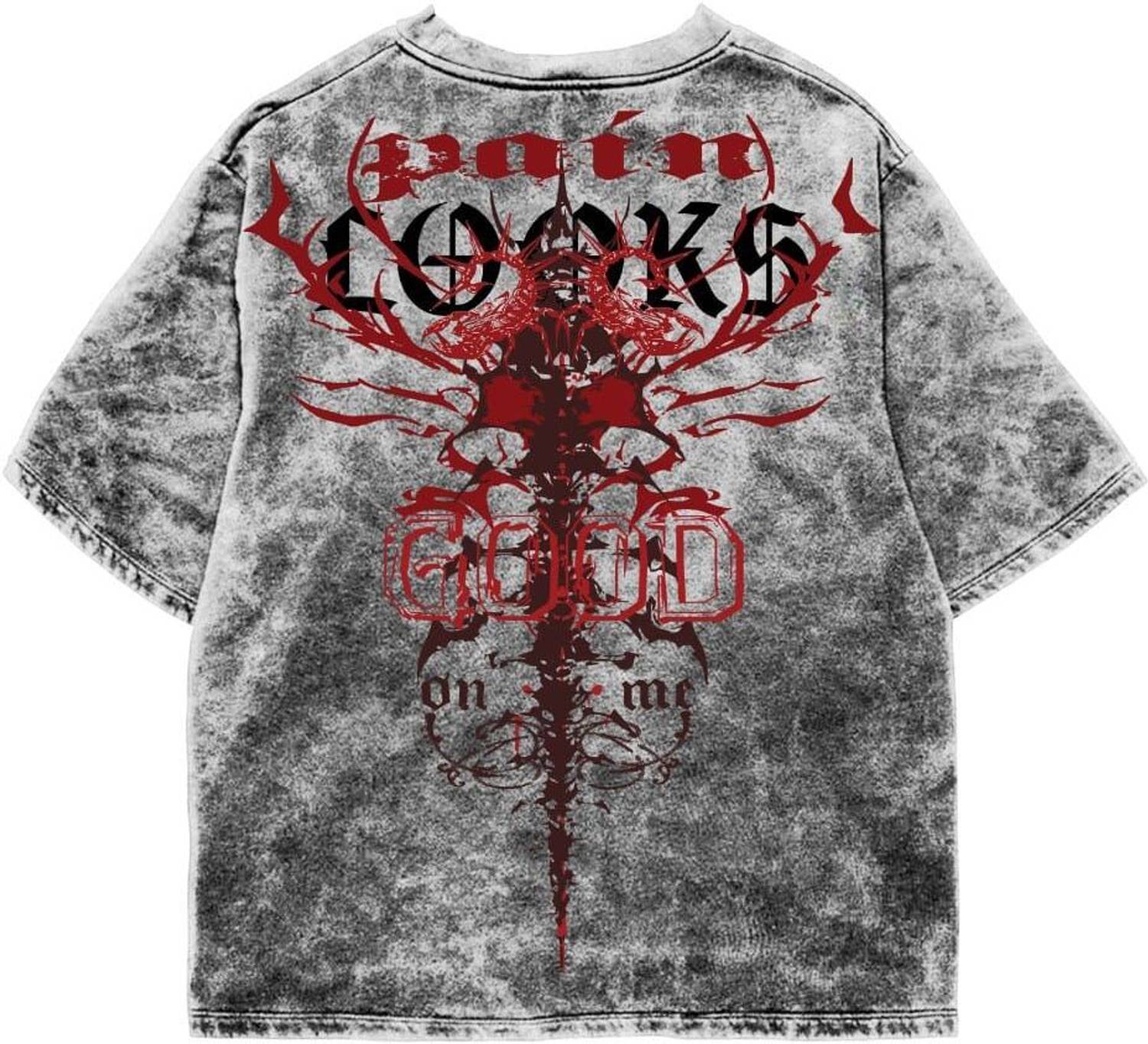 Noyzee Men Grey Printed Round Neck T-Shirt - Image 4