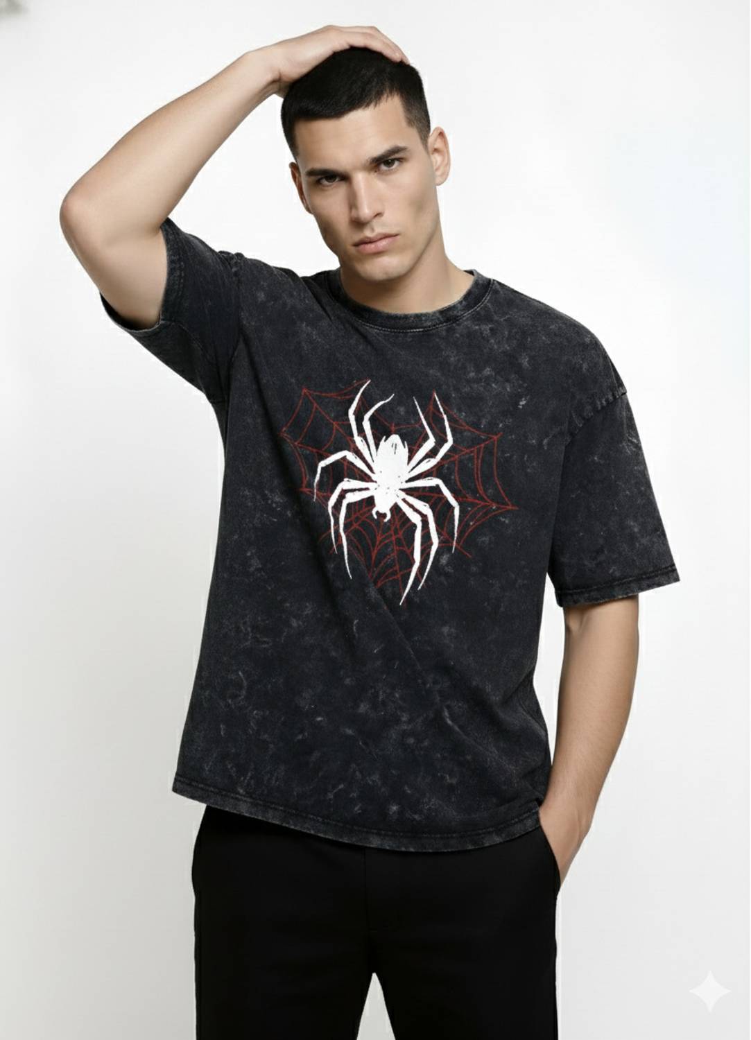 SKRATS Men Black Printed Round Neck T-Shirt - Image 3