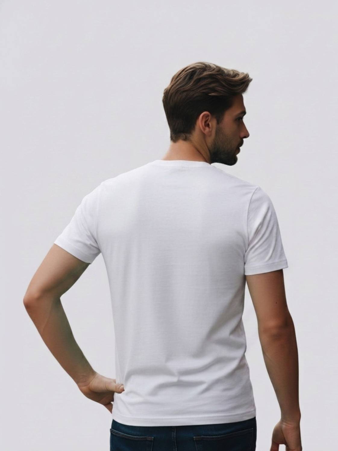 KNYTE Men Black, White Round Neck T-Shirt Pack of 2 - Image 4