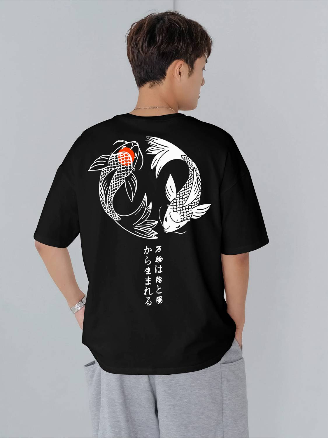 Jump Cuts Men Printed Round Neck Cotton Blend Black, White T-Shir
