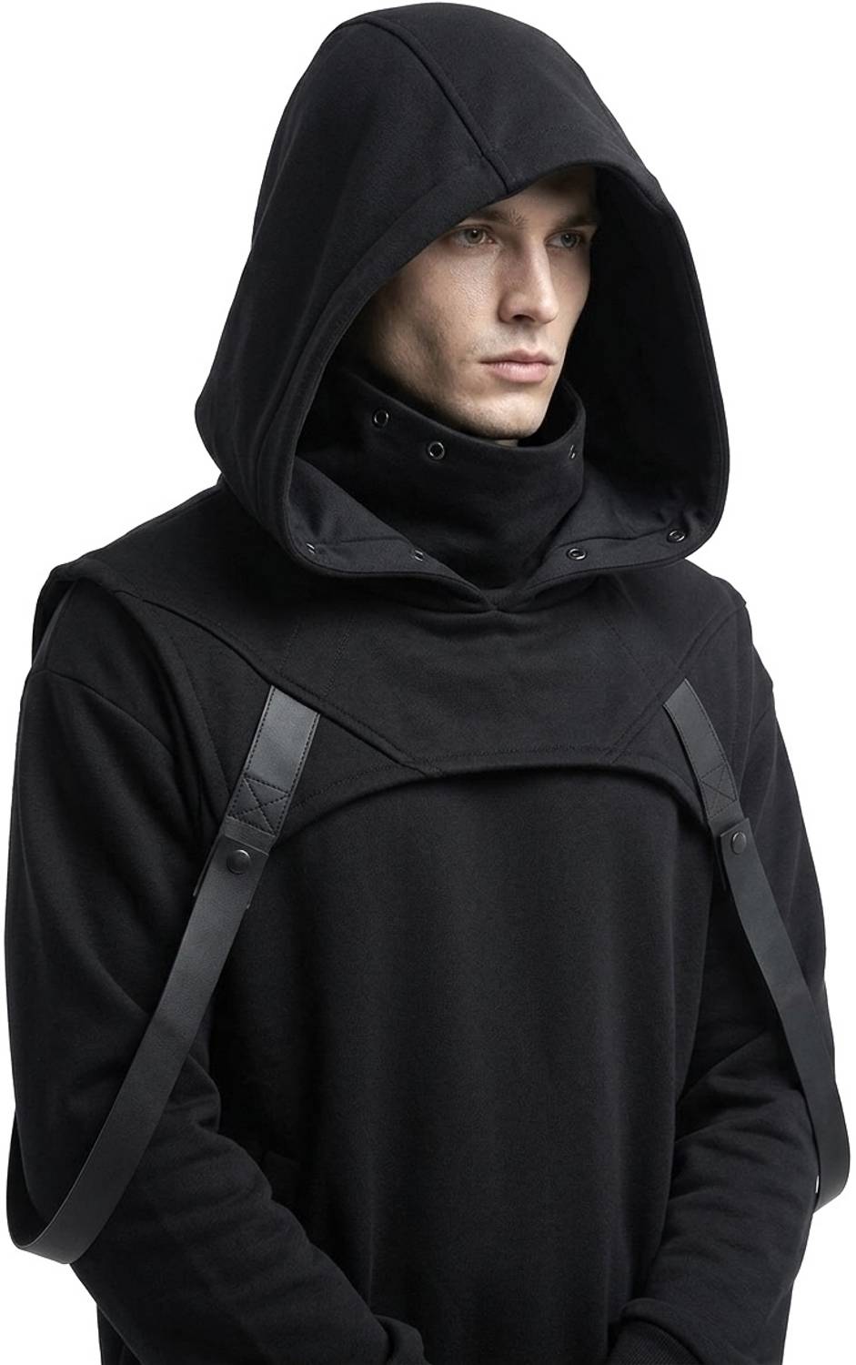 youngcash Men Hooded Neck Black T-Shirt - Image 1