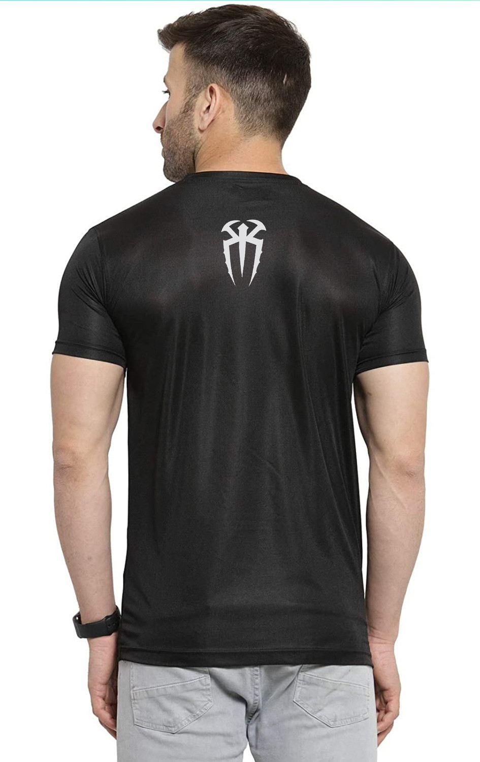 Image of Tee Gallery Printed, Typography Men Round Neck Black T-Shirt