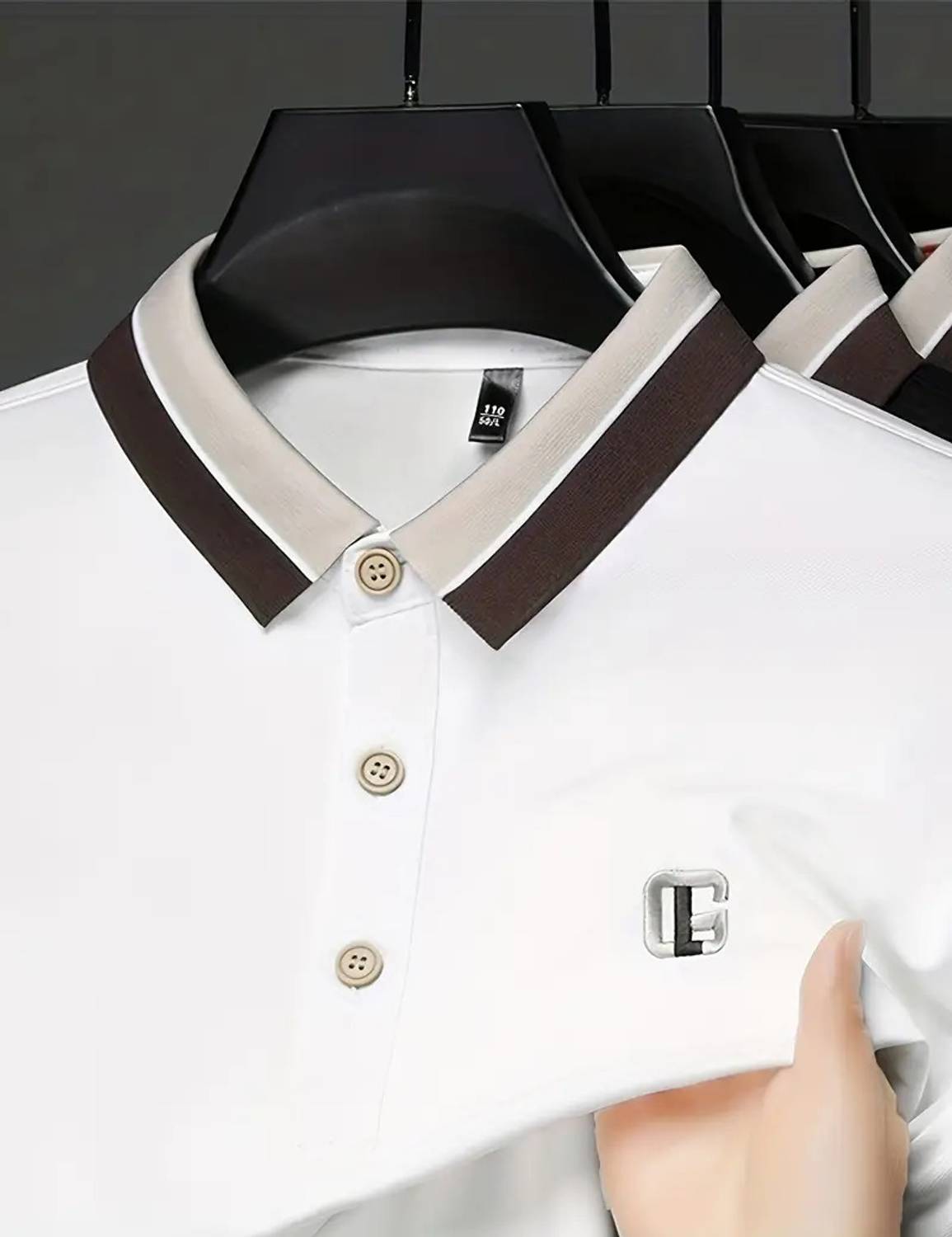 Dhruvinja White Polo Neck T-Shirt - Image 4