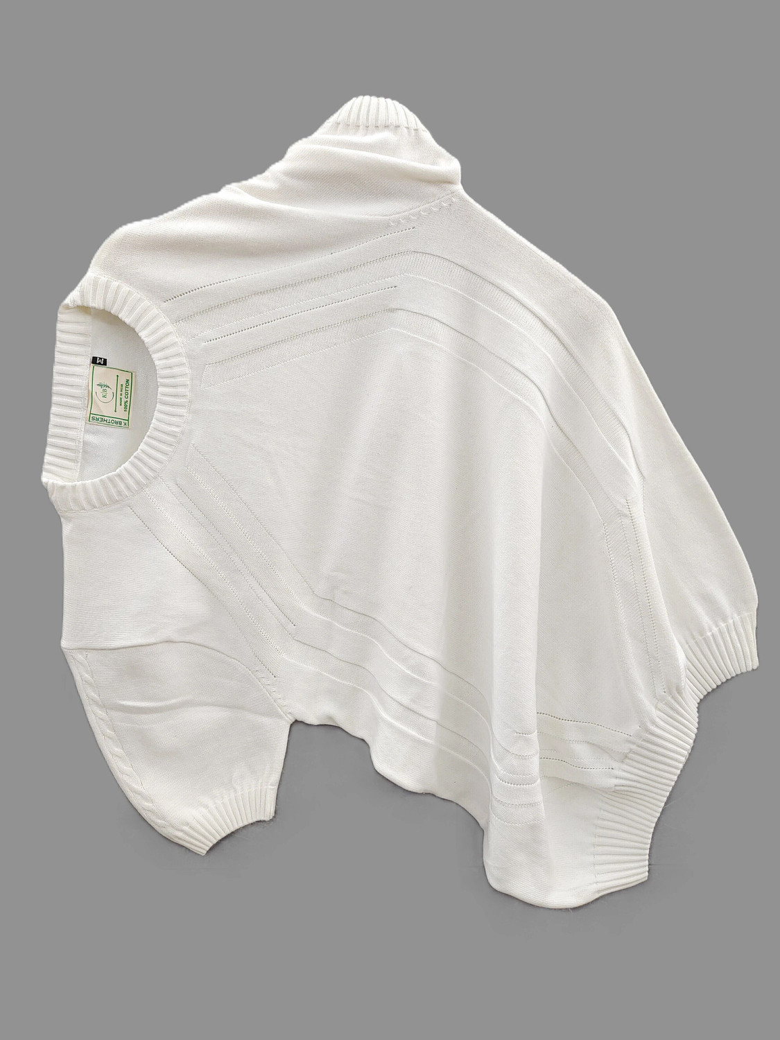 Image of higglerr Self Design Men Round Neck White T-Shirt