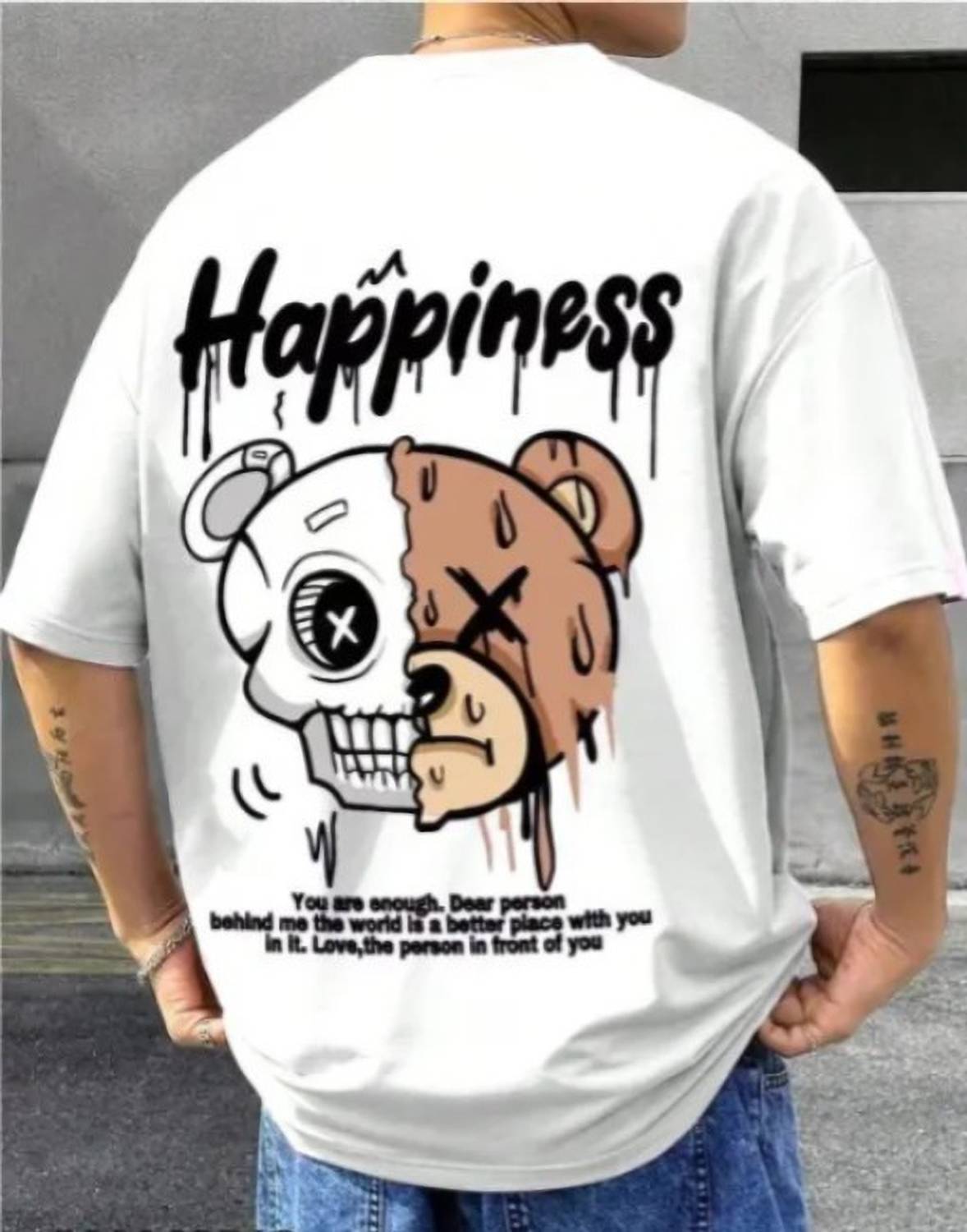 Fabfashion Printed Men Round Neck White T-Shirt