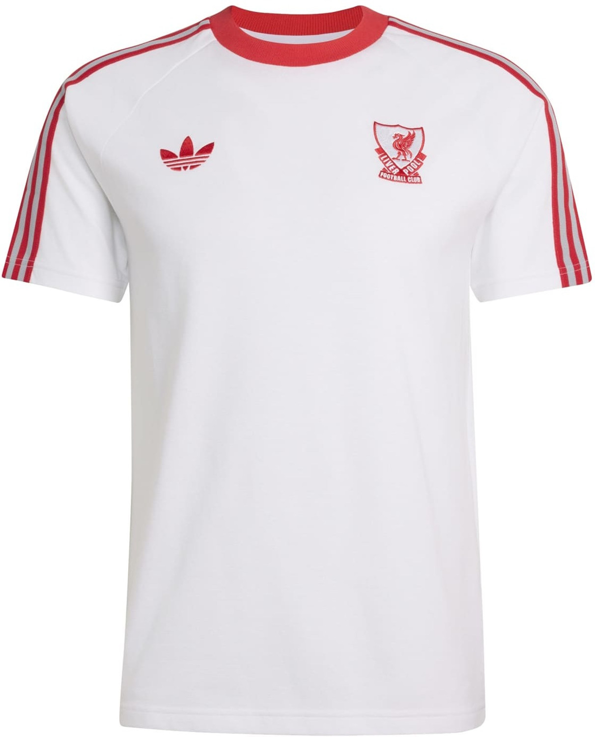 Image of ADIDAS Men Printed Crew Neck Cotton Blend White T-Shirt